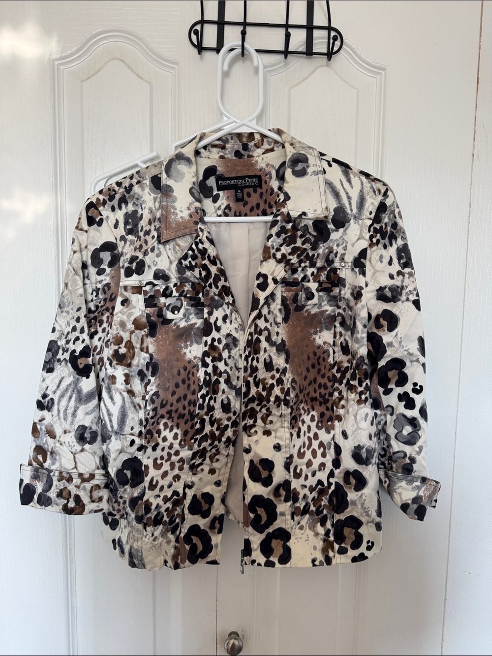 Proportion Petite Conrad C Leopard Print Jacket – Size 14 (Style U10920P)